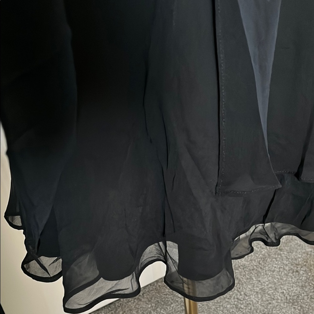 Donna Ricco Elegant Black Chiffon Dress - Picture 6 of 12